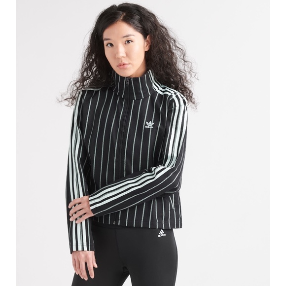 adidas Jackets & Blazers - NEW Adidas Striped Denim Track Jacket Size S